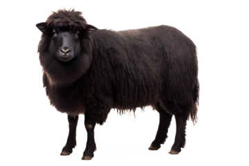 black sheep isolated on transparent background - design element PNG cutout