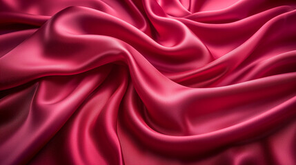 Obraz premium サテンの赤い布のクローズアップ
