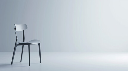 Fototapeta na wymiar Ein minimalistischer, moderner Stuhl - Elegante Schlichtheit