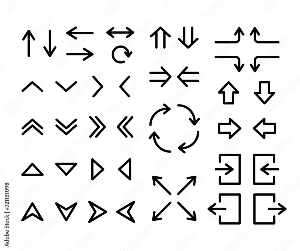 Poster arrow icons set. arrow collection. cursor. simple arrow big set. arrows for website and app. collect
