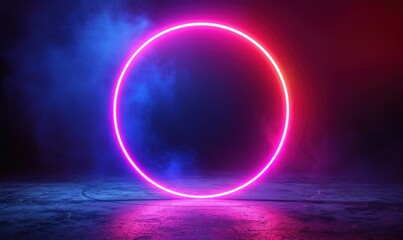 purple and red circle background with light