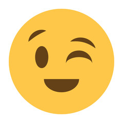 Winking face emoji icon