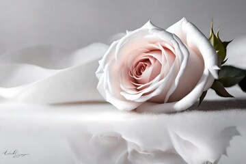 white rose on a white