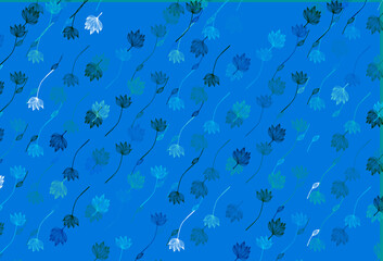 Fototapeta na wymiar Light Blue, Green vector doodle texture.