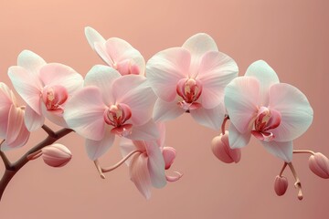 orchid painting on a white, in the style of watercolor illustrations