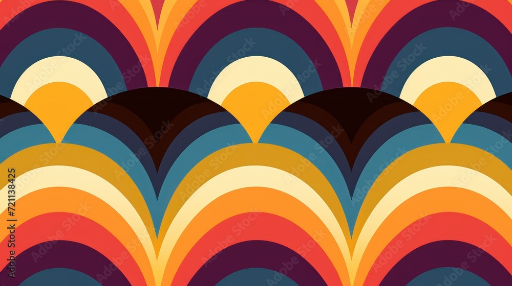 Poster a seamless pattern of colorful umbrellas background