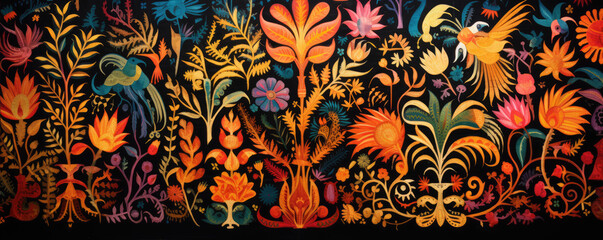 hispanic textile pattern.