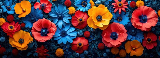 colorful  background with flowers, colorful background
