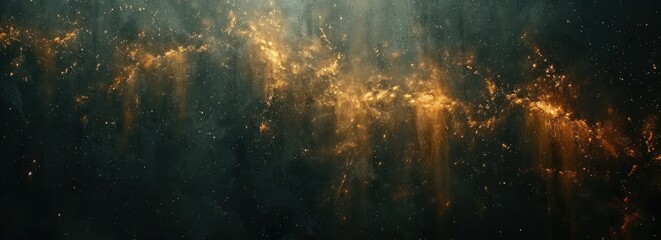 wall on a textured background with gold colored fire work