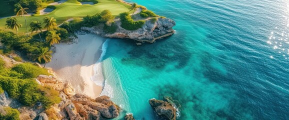 overlooking the ocean and mountains, aerial photography