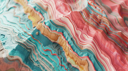 Earth's Palette: A Geological Gradient Unveiling Nature's Colors. Generative AI