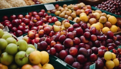 fresh raw fruits at bazaar
