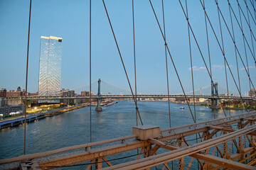 evening stroll on the Brooklyn Bridge