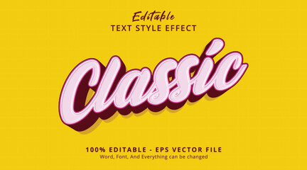 Classic Editable Text Effect, 3d Cartoon Headline Style