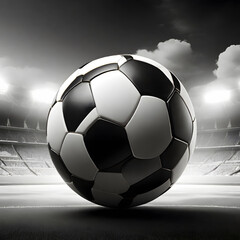 Background with black and white for Football world cup.  AI Generated