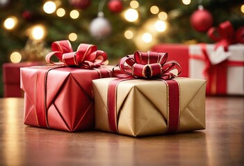 christmas tree and gifts