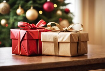 christmas tree and gifts