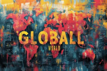 globall world, abstract world isolated on black background world