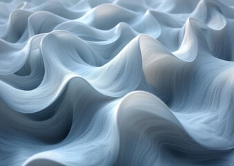 wavy abstract geometric blue and white background, in the style of soft line