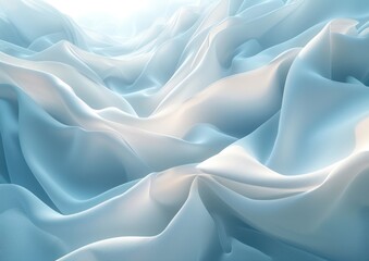 Obraz premium white wave pattern abstract background, in the style of sky-blue