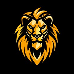 Logo illustration of a lion. Lion luxury logo icon template. Elegant lion logo design illustration.