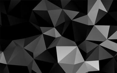 Dark Silver, Gray vector triangle mosaic cover. Geometric illustration in Origami style with gradient. Completely new design for your business.