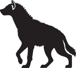 silhouette of a hyena vector illustration 