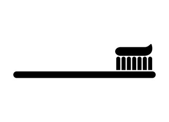 Tooth brush care icon, dental hygiene web sign, health medicine vector illustration