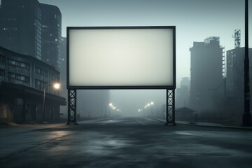 An empty billboard on a city street, an empty billboard with a place to copy text or content, a place for your advertisement