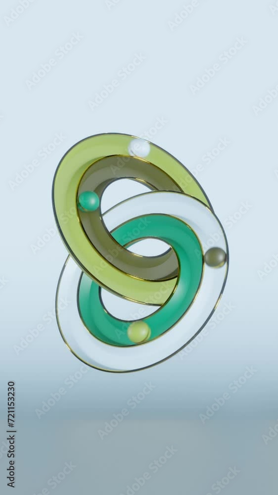 Aufkleber abstract vertical design: dynamic motion graphic 3d render