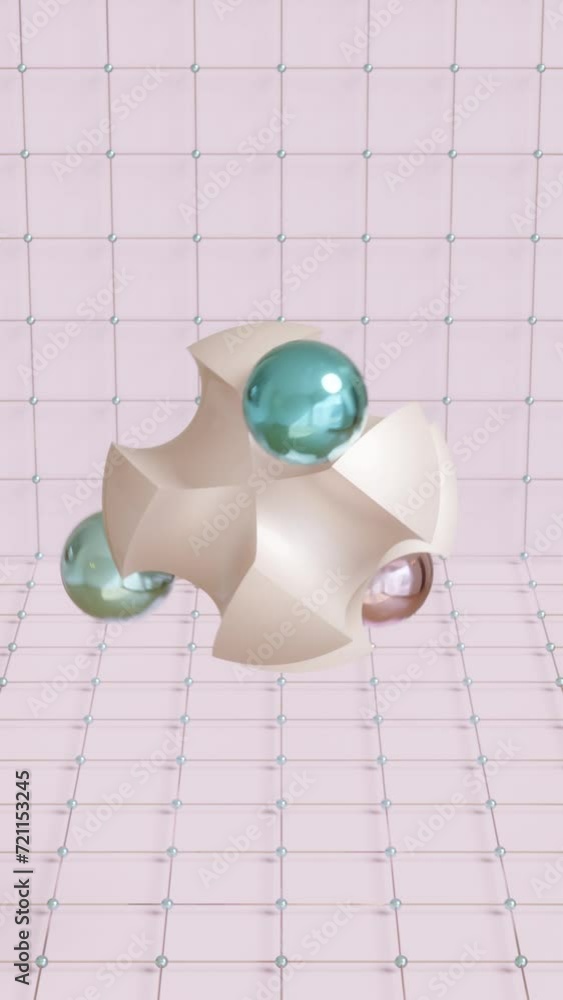 Aufkleber vertical motion design abstraction: modern 3d animation