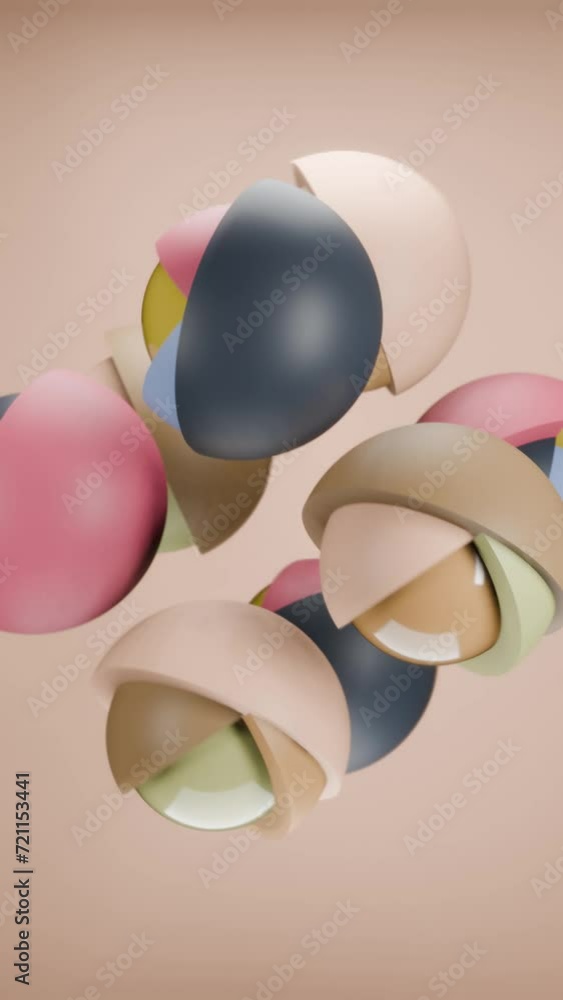 Aufkleber vertical motion harmony: exploring abstract 3d design with modern background
