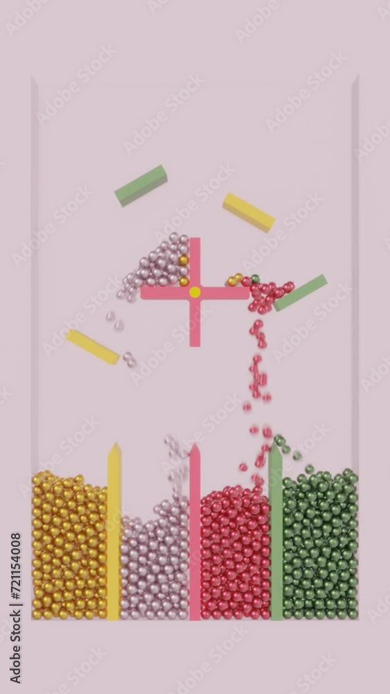 Aufkleber abstract design wonderland: exploring 3d animation in vertical loop