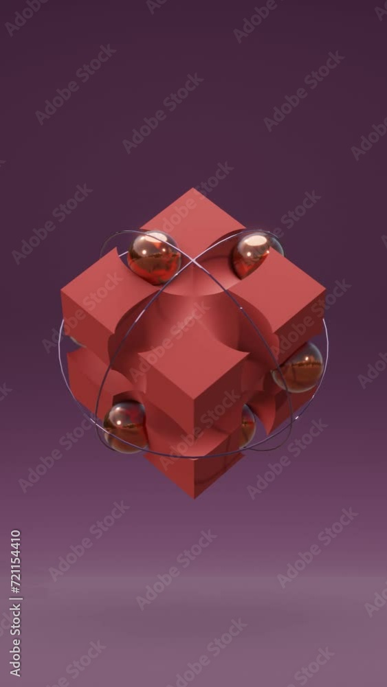Aufkleber vertical rendered delight: abstract 3d animation with dynamic motion graphic