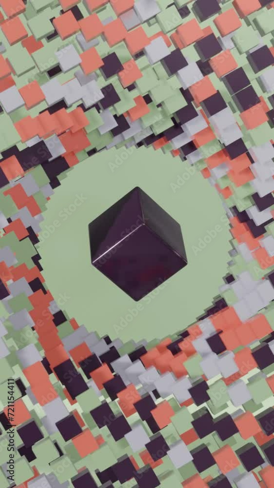 Aufkleber vertical abstract motion: mesmerizing 3d design and dynamic animation