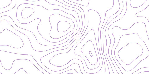 Abstract background with topographic contour map with purple color geographic line map .white wave paper curved reliefs abstract background .vector illustration of topographic line contour map design. - obrazy, fototapety, plakaty
