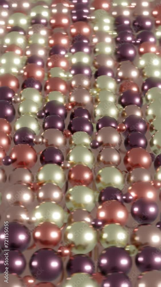 Aufkleber abstract 3d render background with multicolor geometric elements. seamless loop animation. modern mo