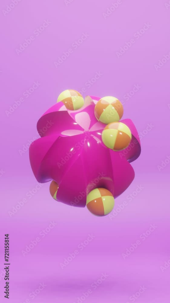 Poster vertical abstract fusion: mesmerizing geometric animation with dynamic design