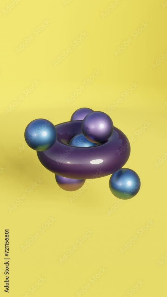 Aufkleber vertical abstract fusion: exploring dynamic 3d animation with modern background