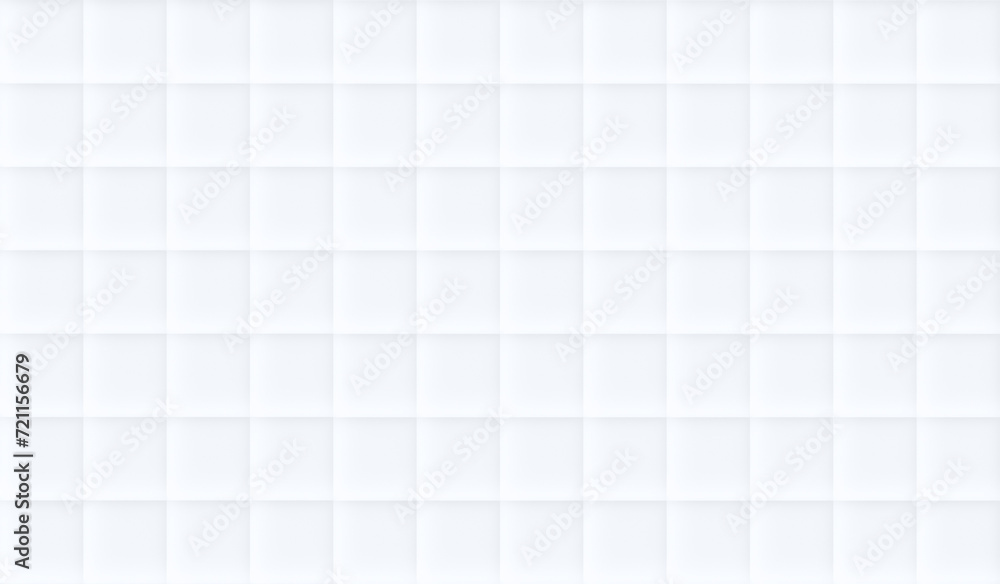 Poster seamless pattern of modern white evenly spaced squares with shadows on white. modern and trendy abst