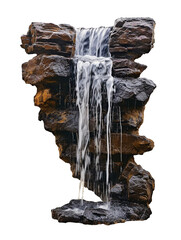 Waterfall, transparent background, isolated image, generative AI