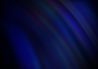 Dark BLUE vector template with bent ribbons. Colorful illustration in abstract marble style with gradient. The best blurred design for your business.