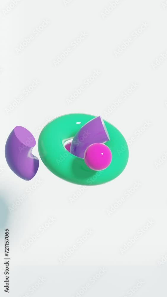 Aufkleber vertical abstract symphony: exploring geometric design in modern animation background