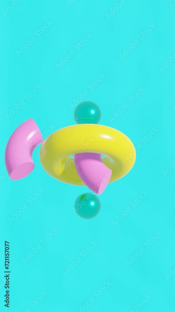 Aufkleber abstract vertical pulse: dynamic geometric animation in modern motion graphic