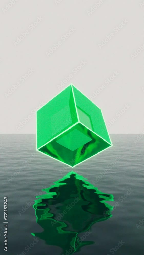 Aufkleber modern vertical dreamscape: mesmerizing motion graphic in abstract animation loop