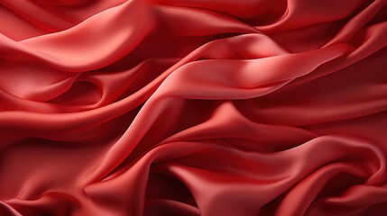 Fototapeta premium Ruby Radiance: A Smooth and Soft Red Satin Textile Texture Wallpaper, Evoking a Feel of Timeless Elegance