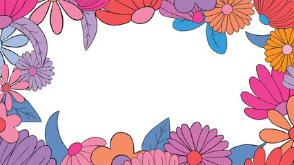 Colorful floral illustration background