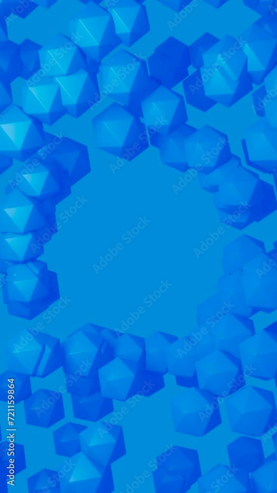 Aufkleber vertical motion design: abstract dynamic 3d animation