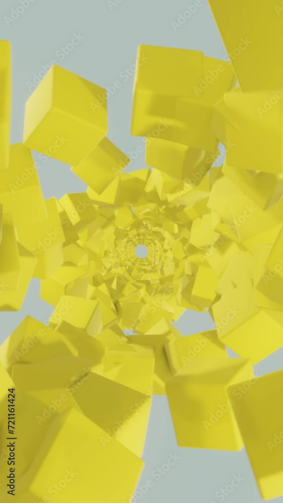 Aufkleber dynamic vertical motion: abstract 3d geometric design