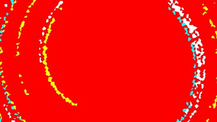 The abstract background consists of small pieces of various colors in an arrangement that resembles a swirl
